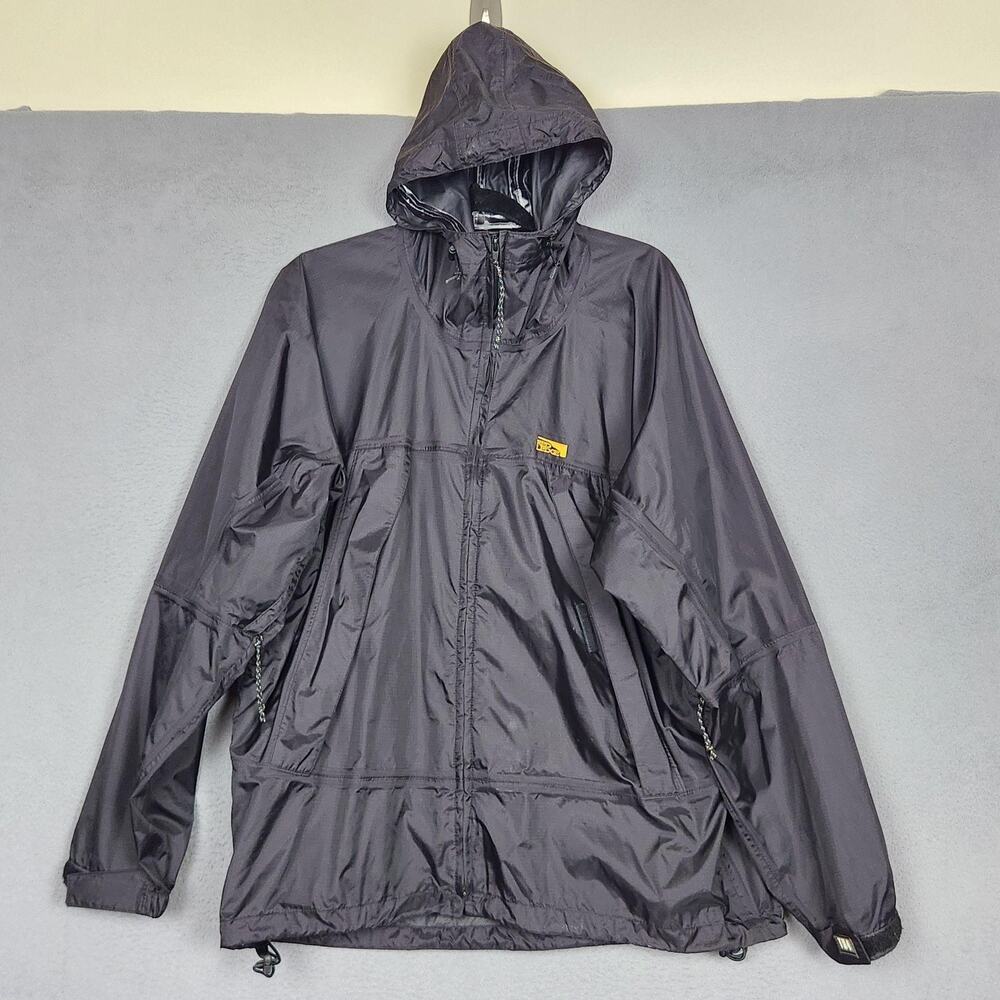 Red Ledge TH4 Jacket Mens Large Black Hooded Waterproof Windbreaker A061